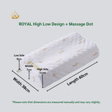 ROYAL High-Low Contour Latex Pillow (Massage Nodules)