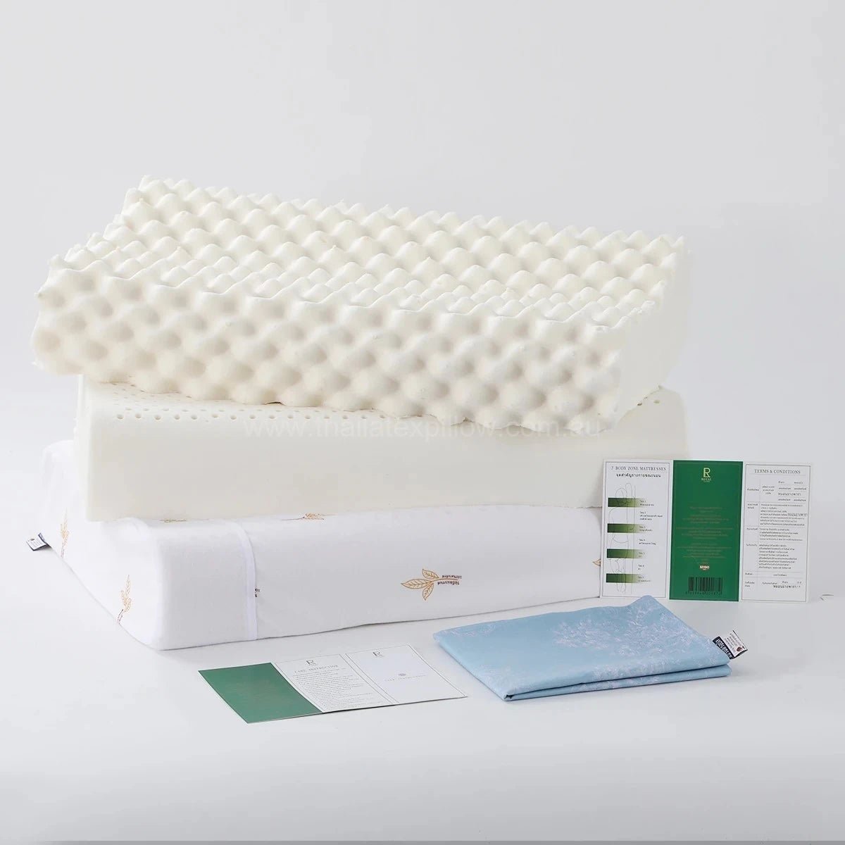 ROYAL High - Low Contour Latex Pillow (Massage Nodules) - Thai Latex Pillow