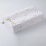 45-degree angle view - ROYAL Latex Neck Pillow Contour Support with Massage Nodules