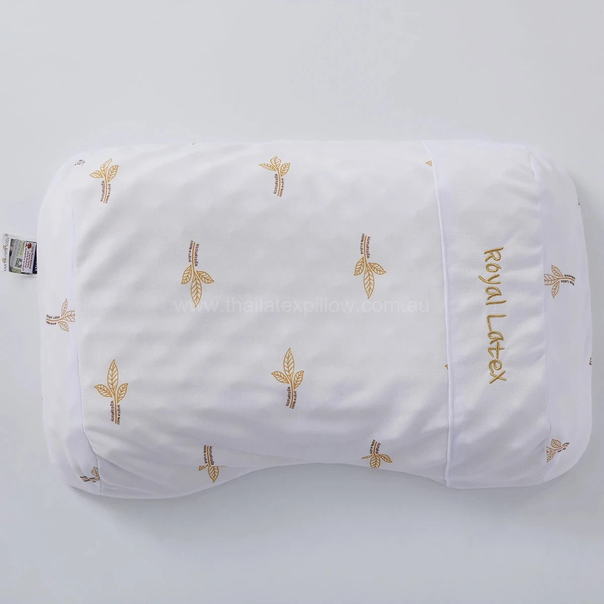 Top view of the pillow - ROYAL Latex Side Sleeper Beauty Pillow Peanut Shape with Massage Nodules