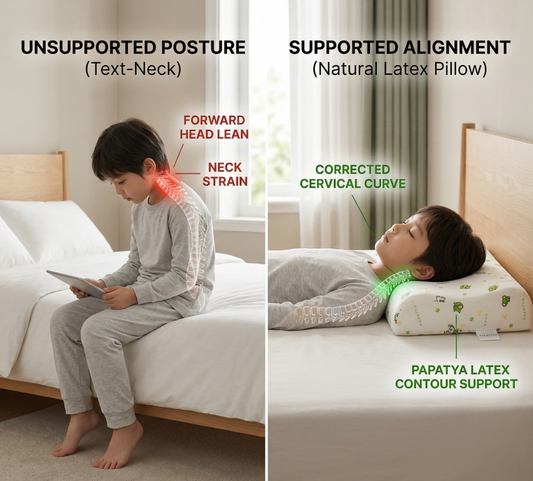 2026 Tech Neck in Kids: How the Right Pillow Prevents Poor Posture