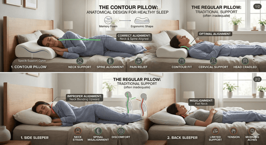 Contour Pillow vs Regular Pillow for Neck Pain - Thai Latex Pillow