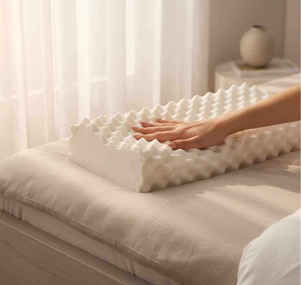 PAPATYA High-Low Contour Latex Pillow (Massage Nodules)