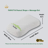 PAPATYA Peanut Shape Latex Pillow – with Massage Dots for Pressure Relief