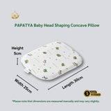 PAPATYA Baby Head Shaping Natrual Latex Pillow – Head Positioning Concave & Airhole Design