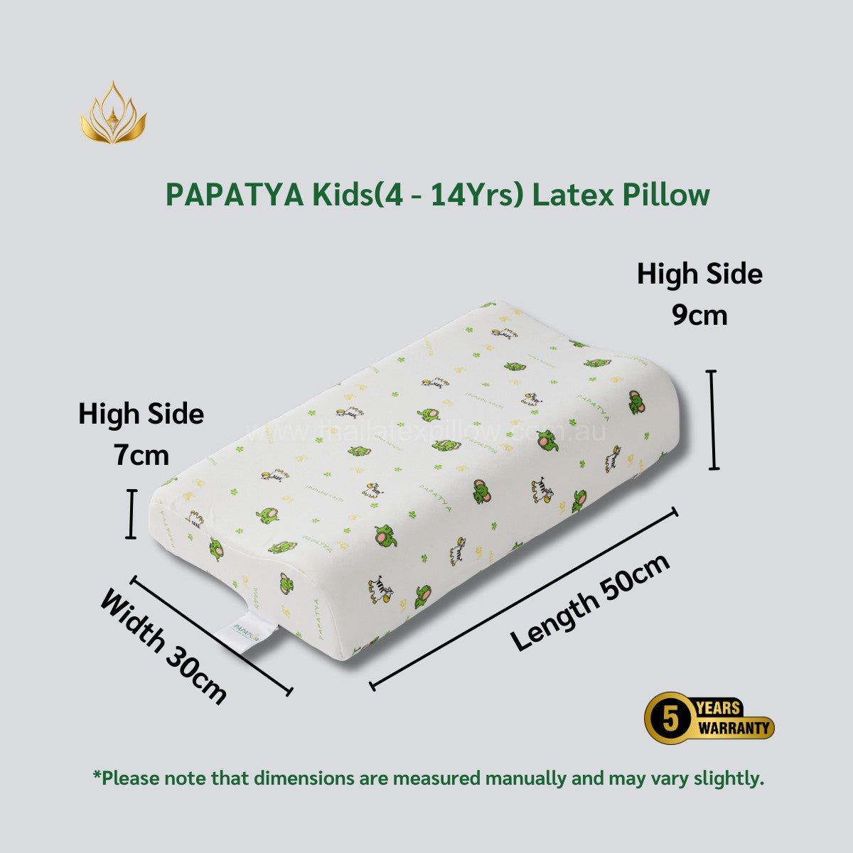 PAPATYA Kids Latex Pillow – High-Low Contour with Air Holes