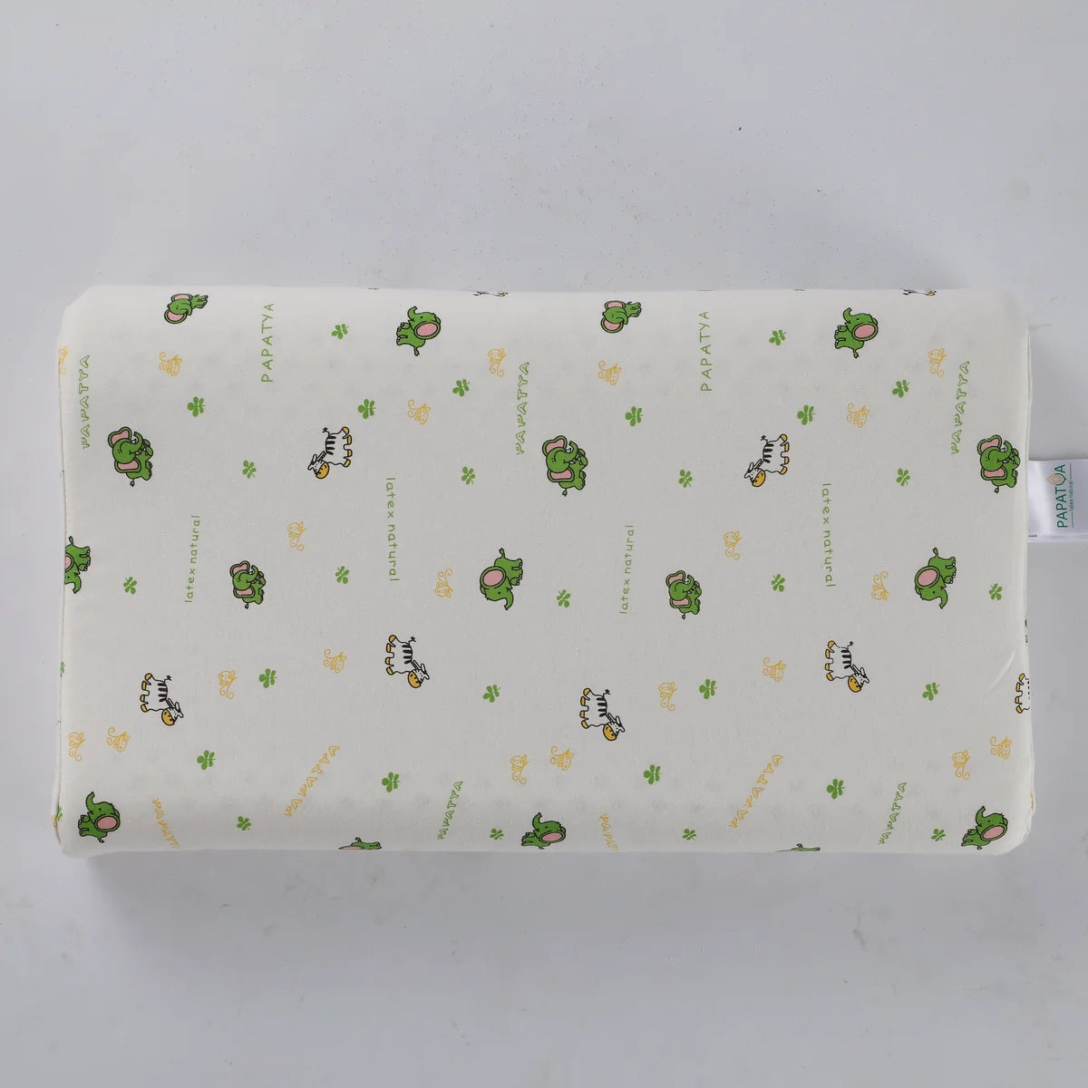 [Pre- Order] PAPATYA Latex Kids Pillow Large Size with Gentle [Pre-Order]Neck Support & Flat Ventilated Design (Ages 3-14)