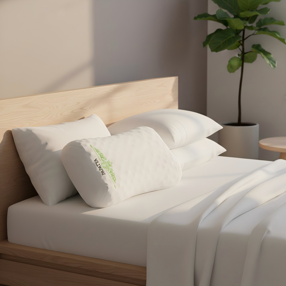 PAPATYA Peanut Shape Latex Pillow – with Massage Dots for Pressure Relief