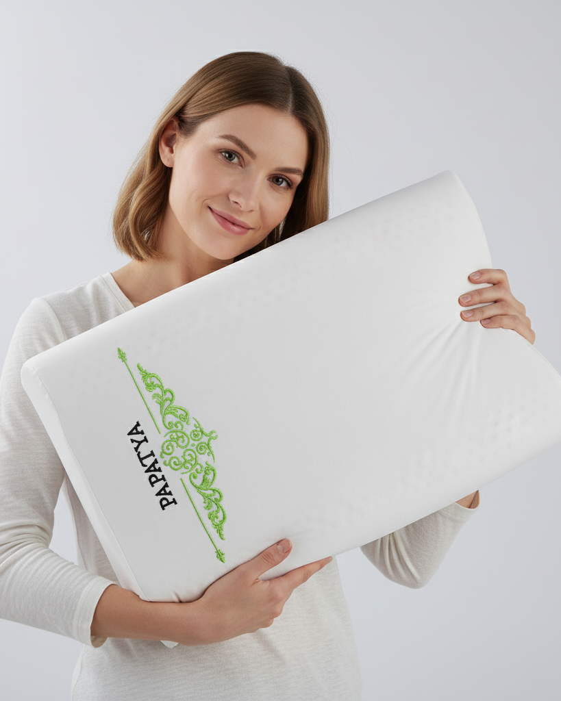 PAPATYA Cooling Latex Pillow – High-Low Contour with Air Holes