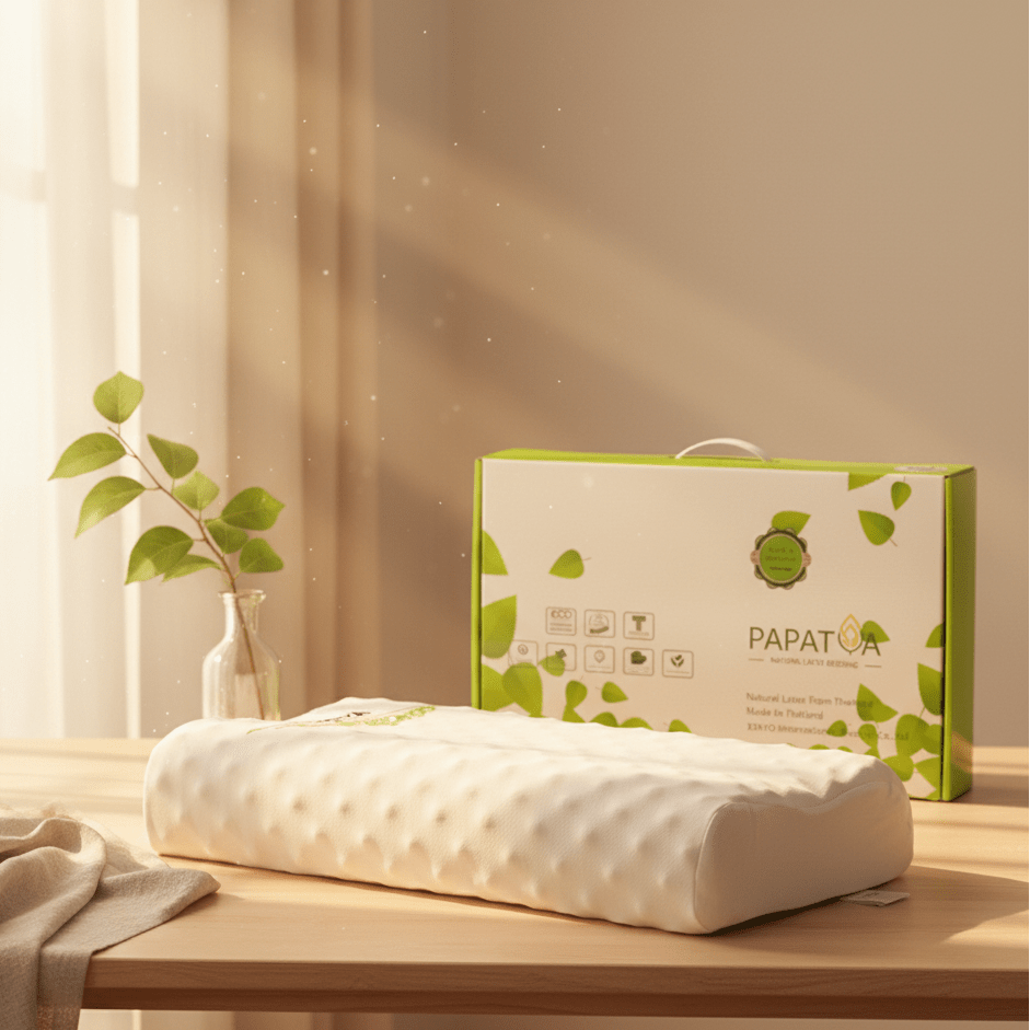 PAPATYA High - Low Contour Latex Pillow (Massage Nodules) - Thai Latex Pillow