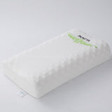 45-degree angle view - PAPATYA Latex Neck Pillow Contour Support with Massage Nodules
