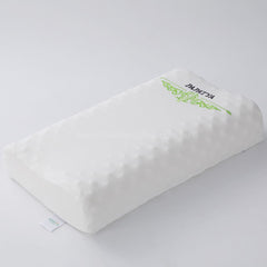 45-degree angle view - PAPATYA Latex Neck Pillow Contour Support with Massage Nodules