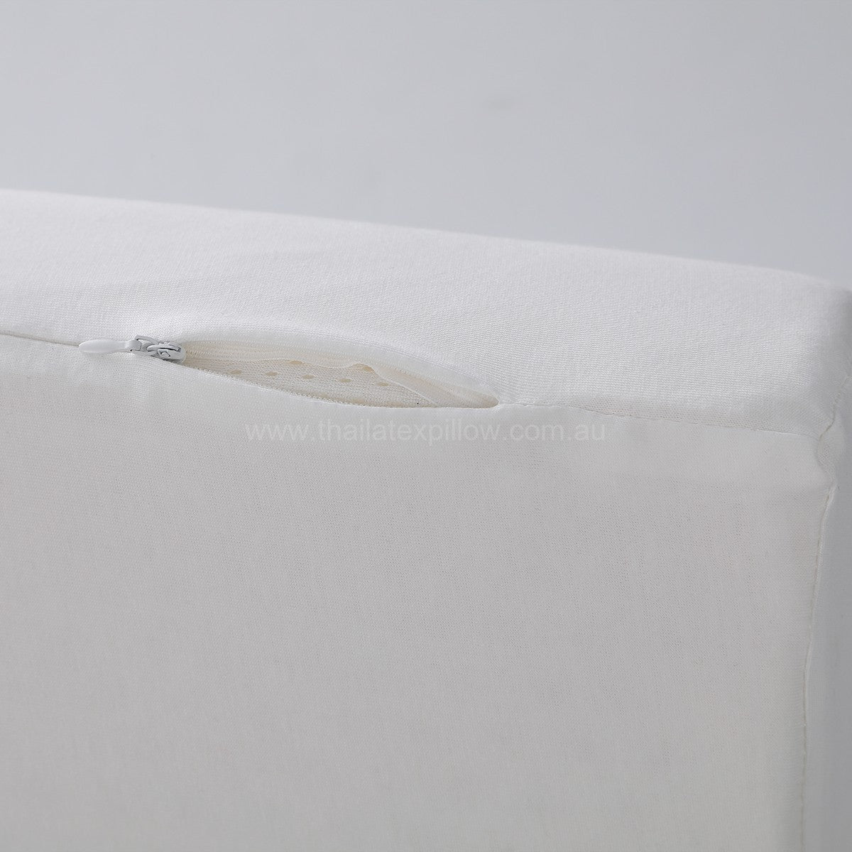 Zipper detail - PAPATYA Latex Neck Pillow Contour Support with Massage Nodules
