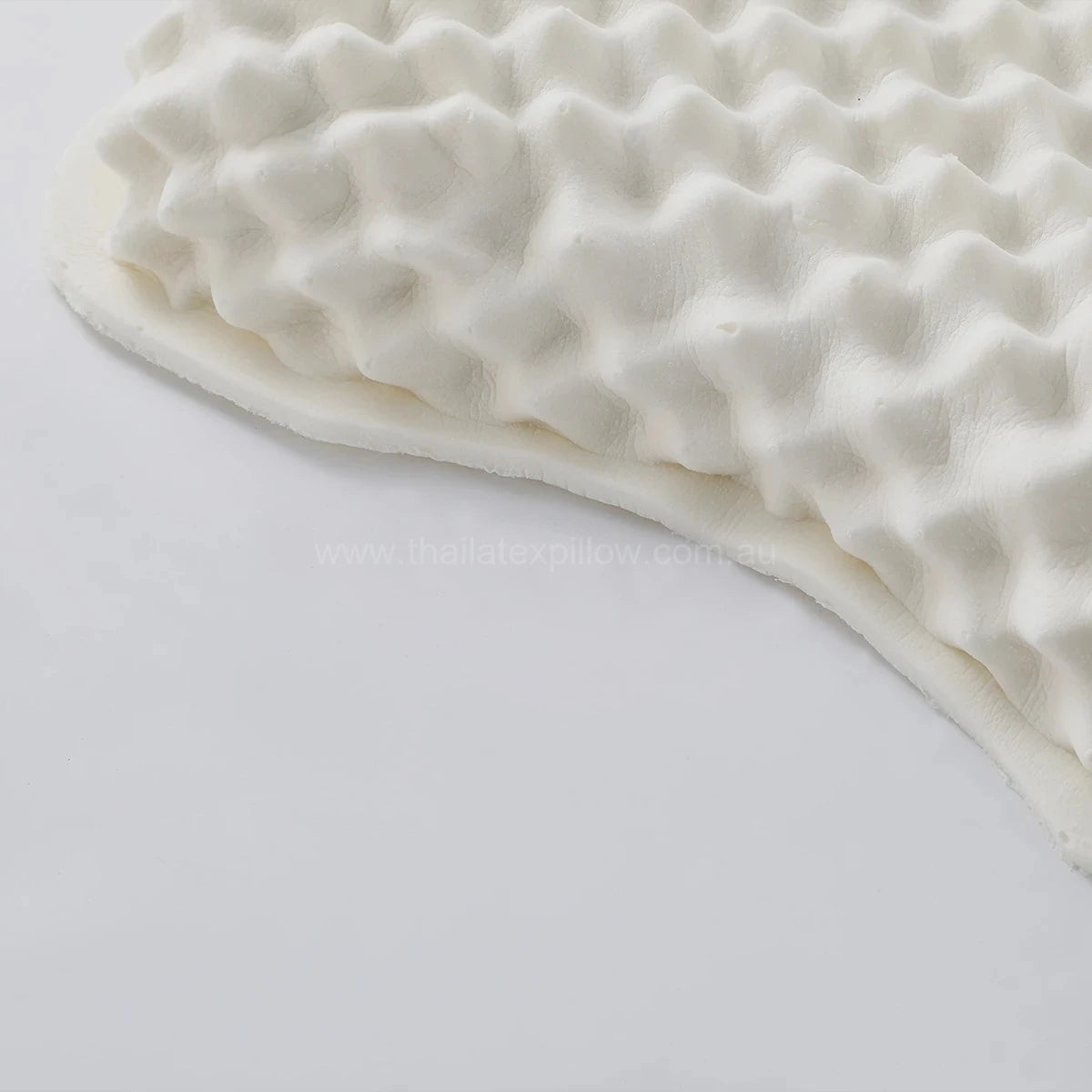 45-degree view without pillow cover details 2 - PAPATYA Latex Side Sleeper Beauty Pillow Peanut Shape with Massage Nodules
