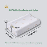 ROYAL High - Low Cooling Contour Latex Pillow - Thai Latex Pillow